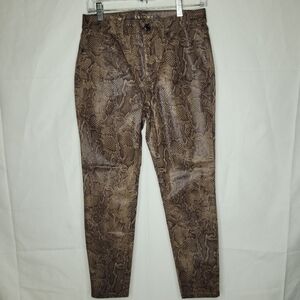 White House‎ Black Market Brown Snake Print Skinny Jeans